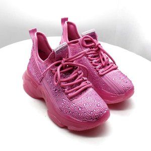 Steve Madden Women's Maxima Rhinestone-Trim Trainer Sneakers